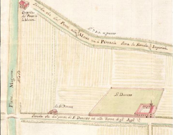Detail pf San Donato monastery from a map of the “Capitani di Parte Guelfa” dated 1737-1765 © CASTORE