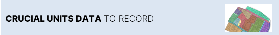 Crucial units to record