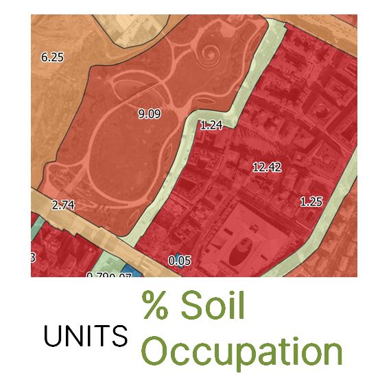 soil occupation in percentage map
